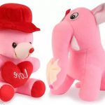 1_Pcs_Cap_Teddy_And_1_Pcs_Pink_Elephant_Attractive_image_1.jpg
