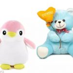 1_Pcs_Pink_Penguin_And_1_Pcs_Blue_Balloon_Teddy_At_image_1.jpg