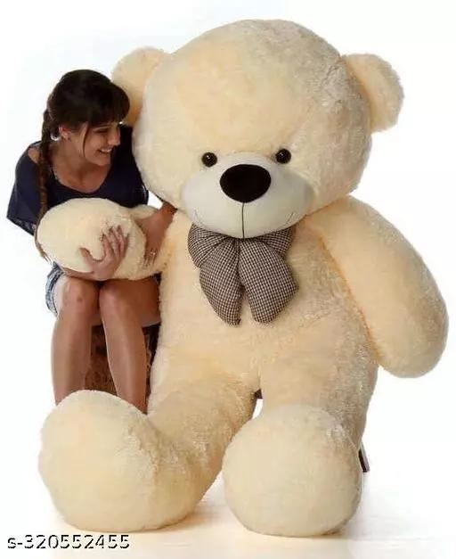 3 Feet centimeter Long Huge Creem Teddy Bear Best With stuffing