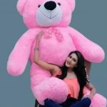 3_Feet_pinkStuffed_Spongy_Hug-able_Cute_Pink_Teddy_image_1.jpg