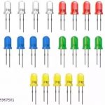 5MM Multicolor LED Light Emitting Diode Highlight for Arduino (Pack of 100) Electronic Utility