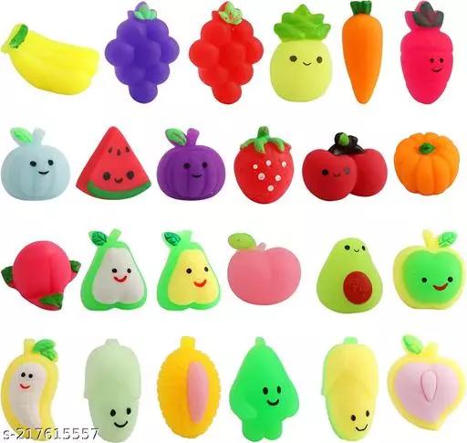 5pcs Fruit Squishy Party Favors for Kids Classroom Prize Stress Relief Squishies Bulk Gift for Birthday