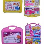 BUYBIRD beauty set and doctor play set combo with foldable suitcase,compact medical accessories and makeup accessories combo kit for kids, boys, girls, children, Multi color