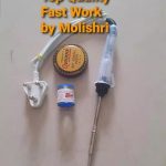 Bakelite Handle Soldering Iron Kit 3 in one with Solder Wire and Paste