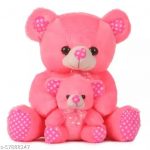 Deals India Pink Mother with Baby Teddy Bear - 40 cm