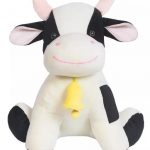 Frantic Premium Quality 25CM White Cow Bell Soft Toy