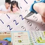 New Magic Practice Copy Book for Kids - 4Pcs Magic Book with Pens, Calligraphy Books for Beginners Practice, Calligraphy Practice Book, Magic Kids Practice Copy Book, Magical Hand Writing Book