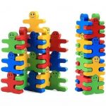 Smiley man stacking  toys  for kids. Educational puzzle (17 pcs)