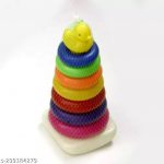 Stacking Toys Coloring Teddy Rings for Kids 7 Ring Multi Color, Non Toxic Plastic,Multi Use Bath Toy, Indoor Game, Outdoor Game (Multicolor)