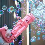 TEXOTEC Bubble Gun Toy for Toddlers | New Gatling Bubble Machine Maker with 8-Hole Gift for Boys and Girls Outdoor Activities | Cool Bubbles Machine for Kids Gift Toys | (Color as per Availability) |