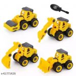 Take Apart Toys 4 Pack - DIY Construction Engineering Car Toy, Kids STEM Sand Toys for Toddlers Age 3-5, Building Sandbox Toys Truck, Birthday Gifts for Boys 2 3 4 5 6 Year Old