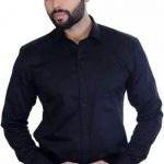 Youth_First_Men_s_Solid_Spread_Collar_Black_Shirts_image_1.jpg