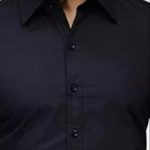 Youth_First_Men_s_Solid_Spread_Collar_Black_Shirts_image_1.jpg