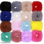 12_Pieces_Fur_Hair_Scrunchies_Rabbit_Furry_Hair_T_image_1.jpg