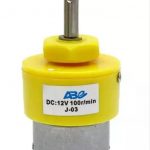 150 RPM Dc 12V High Torque Electric Micro Speed YellowGeared Motor for robotic projects