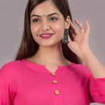 Casual_Roll_Up_Sleeves_Solid_Women_Rayon_Top_pink__image_1.jpg