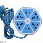 Electric Power Extension Board with  USB Port with  Protection Safety Socket 3 Meter Length Cord best quality Multicolor
