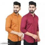 Youth_First_Men_s_Solid_Spread_Collar_Maroon_Shirt_image_1.jpg