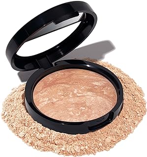 LAURA GELLER NEW YORK Award-Winning Baked Balance-n-Brighten Color Correcting Powder Foundation - Light - Buildable Light to Medium Coverage - Demi-Matte Natural Finish