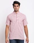 aarsha_red_striped_short_kurta_with_band_collar.jpg