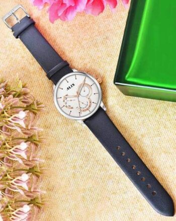 Chronograph Watch with Rose Gold Dial