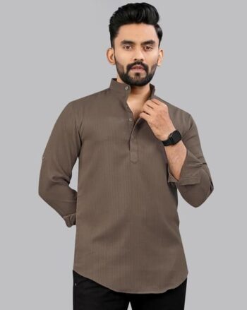 Men Regular Fit Mandarin-Collar Kurta
