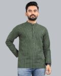Men Striped Short Kurta