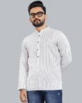Men Printed Regular Fit Short Kurta