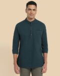 Slim Fit Shirt Kurta with Welt Pocket