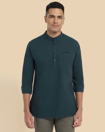 Slim Fit Shirt Kurta with Welt Pocket