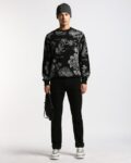 Crew-Neck Sweatshirt with Placement Print