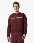 Men Brand Print Regular Fit Sweatshirt