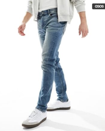 Men Mid-Wash Skinny Fit Jeans