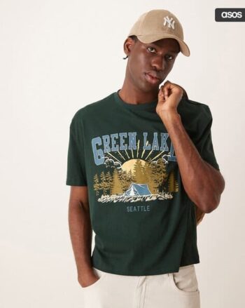 Scenic Print Relaxed Fit Crew-Neck T-Shirt