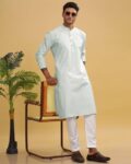 Men Geometric Print Regular Fit Long Kurta