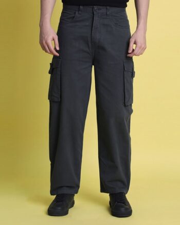 Elasticated Waistband Textured Trousers