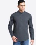 Men Regular Fit Short Kurta with Full Length Sleeves