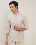 Men Regular Fit Shirt with Patch-Pocket