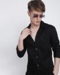 Men Printed Slim Fit Shirt with Spread Collar