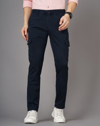 Men Austin Trim Fit Flat-Front Trousers