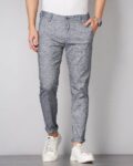 Men Slim Fit Pleated Trousers