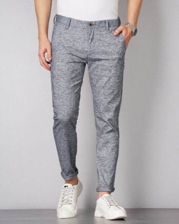Men Slim Fit Pleated Trousers