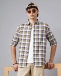 Mandarin Collar Slim Fit Solid Shirt