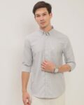 Men Tailored Fit Striped Shirt