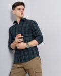 Checked Regular Fit Corduroy Shirt
