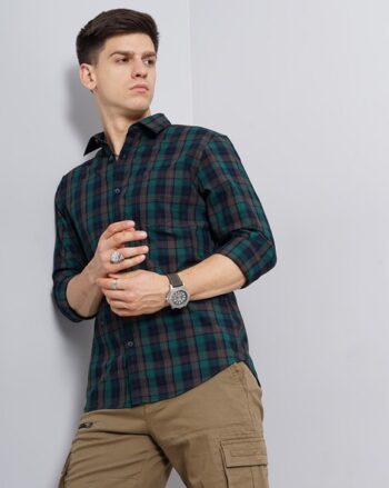 Checked Regular Fit Corduroy Shirt