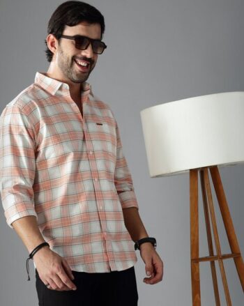 Men Regular Fit Band Collar Shirt