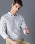 Men Slim Fit Checked Button-Down Collar Shirt
