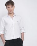 Men Slim Fit Chambray Shirt
