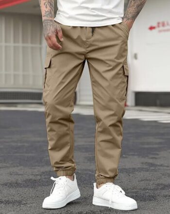 Camouflage Print Mid-Rise Straight Fit Cargo Pants